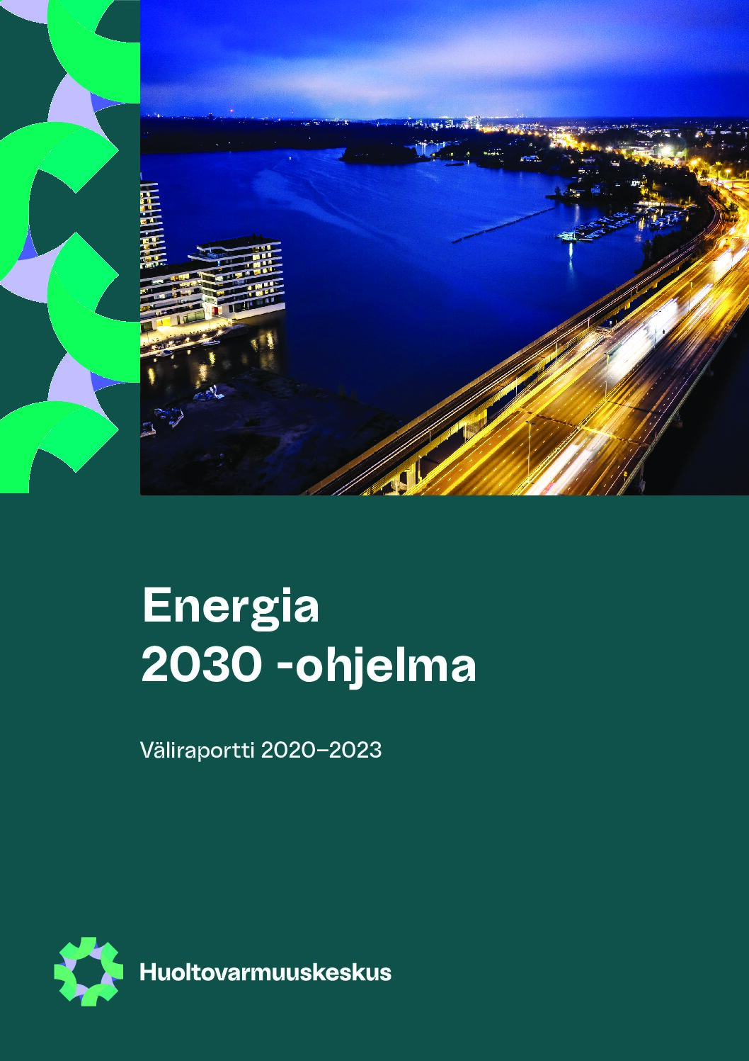 PDF:n kansikuva Energia 2030 -ohjelman väliraportti 2021-2023