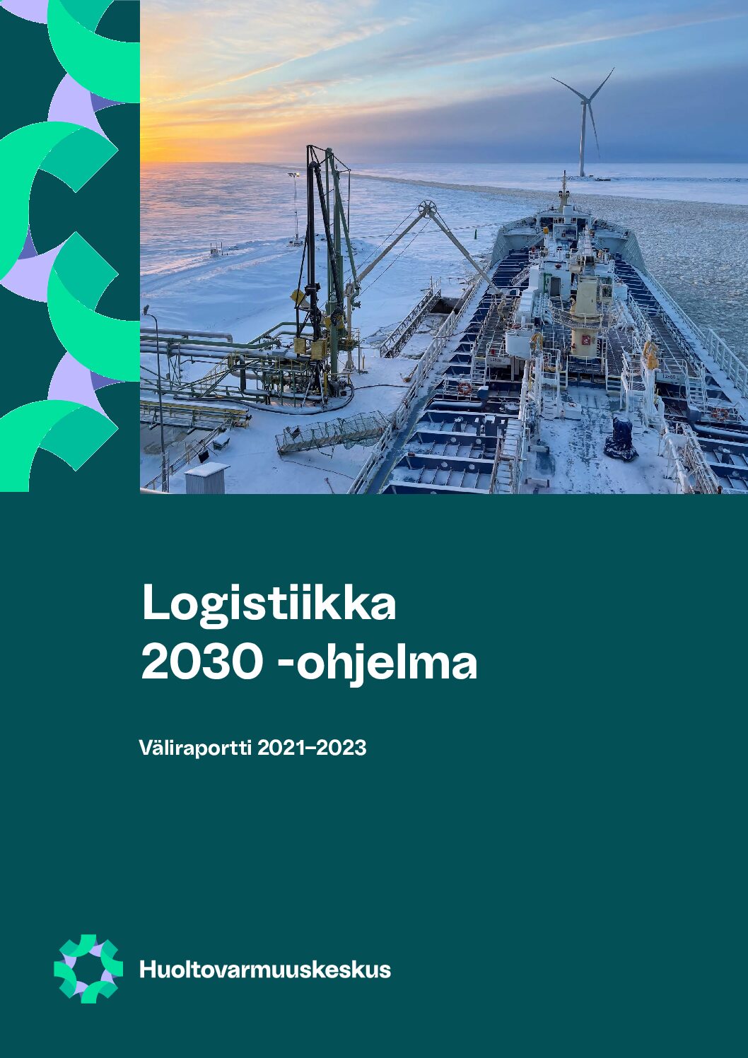 PDF:n kansikuva Logistiikka 2030 -ohjelman väliraportti 2021-2023